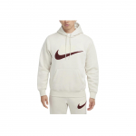 Nike Club Fleece su logotipu džemperis su gobtuvu vyri&scaron;kas hoodies &Scaron;viesiai pilkai rudas FN3105-104 XL