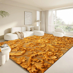 Modernus Baltas Didelis Kilimas Svetainei Prabangus Auksinis Kilimas Namų Dekoras Miegamojo Kilimėlis Lovos &Scaron;one Mink&scaron;tas Neslystantis 200x300 Kilimai 100*160cm