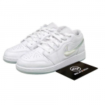 Air Jordan 1 Low SE GS Blizgantis Swoosh Retro Kėdainiai FQ9112-100 EU 38 balta