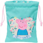 Sac &agrave; go&ucirc;ter - SAFTA - PEPPA Pig Pretty Flowers - 20 x 25 cm - Menthe/Jaune pastel - Enfant geltona