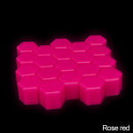 20pcs 17mm 19mm 15mm Black Car Wheel Caps Bolts Covers Nuts Silicone Auto Wheel Hub Protectors Screw Cap styling Anti Rust 19mm rožinė raudona spalva