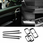 10 vnt. anglies pluo&scaron;to vidaus durų valdymo dangtelio apdaila &bdquo;Porsche Cayenne&ldquo; 2003&ndash;10
