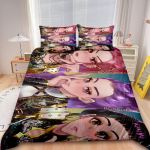 K-Pop Rumi 3 dalių paklodės komplektas D-Demon H-Medžiotojai Patalynės komplektas Antklodės užvalkalas Paaugliams Vaikų miegamojo dekoras EU Single 135x200cm