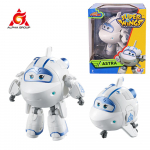 Super Wings 5 coliai Transformuojamas Traveris Transformuojasi i&scaron; lėktuvo į robotą 10 žingsnių Deformuojamos veiksmo figūrėlės Vaikams žaislai Dovana