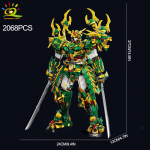 HUIQIBAO SunWuKong Karių Mech Robotų Statybiniai Blokiniai MOC Chinoiserie Veiksmo Figūrėlė Plyta Vaikų Miesto Statybos Vitrininis Žaislas