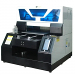 A3 UV 19 Plok&scaron;čias Automatinis Butelių Etikečių Spausdintuvas Metalui juoda