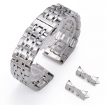 12/14/16/18/19/20/21/22mm vientiso nerūdijančio plieno laikrodžio apyrankė Tissot, Citizen, Armani laikrodžiams, drugelio tipo sagtimi, metalinė rie&scaron;o apyrankė 18mm gray