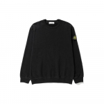 Stone Island FW22 Laisvo kirpimo vienspalvis apvalios apykaklės džemperis Vyri&scaron;kas džemperis Juodas 771561720-V0029 XXL