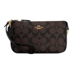 Coach Nolita 19 Metalinis logotipas Įspaudas Pakabukas Padengtas drobės Lygios odos rankinė Moteri&scaron;ka rankinė Ruda Juoda C3308-IMAA8 Basic Set (Bag+Dust Bag)