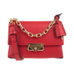 Michael Kors Cece Auksinė Sagtis Atvartas Vienspalvė Grandinėlė Odinė Pečių Rankinė Moteri&scaron;kos Rankinės Raudona 32S9G0EC0L-BRIGHT-RED Basic Set (Bag+Dust Bag)