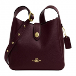 Coach Hadley 25 Logotipas Reguliuojamas peties dirželis Per petį ne&scaron;iojama rankinė Vidutinio dydžio Moteri&scaron;kos rankinės Bordo spalvos CW002-IMMER Basic Set (Bag+Dust Bag)