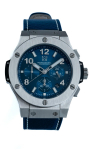 Hyakuichi Chronograph Odinis Sidabrinis x Vidurnakčio Mėlynas [HYAKUICHI 101] Nr.8A Laikrodis, Dirželis, gray