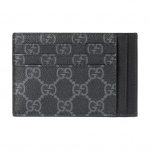 Gucci GG monogramos drobės kortelių laikiklis-piniginė, juodos spalvos, unisex, kasdieniam naudojimui Gift Set(Basic Set+Box+Shopping Bag)