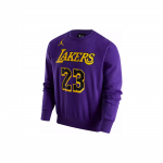 Jordan NBA Los Angeles Lakers Alfanumerinis apvalios apykaklės džemperis su fliso pamu&scaron;alu Vyri&scaron;kas džemperis Violetinis DR2409-508 M