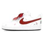 Nike Court Borough Abrasion Resistant Lightweight Slip Resistant Low top Skateboard Shoes Women's Red White DV5456-104(Team18-) 35.5 brown