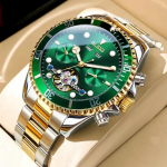 OLEVS 6605 Originalus automatinis mechaninis laikrodis Atsparus vandeniui &Scaron;viečiantys rodykliai Laikrodis vyrams Montre Relojes Uhr Relogio Masculino Olevs 6605 white