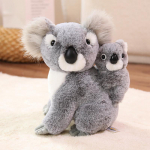 27cm Pilkas Koalos Pliu&scaron;inis Žaislas Motinai ir Vaikui Įdarytas Imitacinis Gyvūno Lėlė Mielas Pliu&scaron;inis Žaislas Gimtadienio Dovana 27cm gray