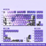 Varnos Sakuros Anime PBT Cherry Klavi&scaron;as 129 Klavi&scaron;ai Žaidėjų Mechaninė Klaviatūra &Scaron;oninis Spausdinimas Ap&scaron;viečiamas RGB Gradiento Mergaitė Magnetinis Mx Jungiklis