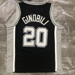Individualus &scaron;ilumos presuotas krep&scaron;inio mar&scaron;kinėlis San Antonio Spurs 5 Murray 21 Duncan 20 Ginobili Kvėpuojantis bambuko anglies audinys XL white