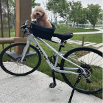 Patvarus Dviračio Naminių Gyvūnų Krep&scaron;ys Kalnų Dviratis Road Dviratis Su &Scaron;unimi Katės Mai&scaron;eliu Dviračio Krep&scaron;ys Kryžminė Balnelio Sėdynė Mountain bike basket black