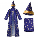 Helovino Magas Žvaigždė Mėnulis Būrėjas Cosplay Apranga Poliesterio Mi&scaron;inio Su Anime Gerbėjams Ir Cosplayeriams Child 120 CM mėlyna