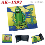 Rick and Morty Piniginė PU Oda Spaudė Dvigubo lankstymo Anime Kortelių laikiklis Ne&scaron;iojama trumpa piniginė 10&times;12&times;2cm