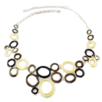 NOA [H9022] - Collier Cr&eacute;ateur 'Les Acidul&eacute;s' beige marron