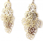 Les Tr&eacute;sors De Lily [J8213] - Boucles Cr&eacute;ateur 'Rosa Romantica' dor&eacute;