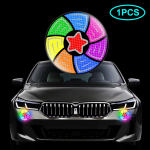 1 vnt. 3D automobilių atspindintis lipdukas Automobilio durelių nuo susidūrimo ir įbrėžimų galinio vaizdo veidrodis spalvingas saugos įspėjimas atspindintis kėbulo lipdukas