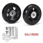 Visi&scaron;kai nauji vidaus bagažo ratai, lagaminų ratai, juodi 64mm*18mm