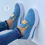 Moteri&scaron;ki laisvalaikio sportbačiai M spausdinta &scaron;one su užtrauktuku Platforma Didelio dydžio vulkanizuoti batai Zapatillas Mujer Sapato Plataforma Feminino 35 mėlyna