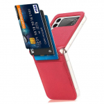 Sulankstomas odinis dėklas, skirtas Samsung Galaxy Z Flip3 Flip 4 Flip4 Flip 3 5g neslystantis mobiliojo telefono piniginės dangtelis Fundas for Z Flip SM-F700 juoda