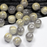 25 vnt. mados dervos Dundun karoliukai debesies svajonių halo dažyti katės akių efekto pakabukai &bdquo;pasidaryk pats&ldquo; apyrankės su karoliukais medžiaga Cloud pilka