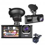 &bdquo;Full HD 1080P 3 Camera Dash Cam&ldquo;, skirta automobiliui 2 colių ekranas Dashcam Black Box Vairuotojo vaizdo įra&scaron;ymo įrenginys AUTOMOBILIŲ DVR galinės kameros automobilio priedas