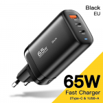 Essager USB Type C įkroviklis GaN greito įkrovimo įkroviklis 65W QC3.0 PD3.0 USB įkroviklis Mobilusis telefonas skirtas IPhone 12 13 Pro Max Xiaomi ne&scaron;iojamam kompiuteriui UK 65W balta