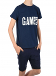 Jungen Sommer Set T-Shirt GAME OVER und Stoff Shorts
