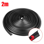 AUTOMECHANIST Car Fender Flare Sealing Strip Universal Rubber Wheel Arch Trim T-Type automobile Seal Weatherstrip 2 m black