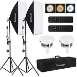&bdquo;Camnoon Studio Photography Light&ldquo; rinkinys &bdquo;Softbox&ldquo; ap&scaron;vietimo rinkinys su 85 W 2800K5700K dvispalve temperatūra