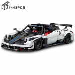1443 vnt. Techninis Pagani Zonda sportinio automobilio modelio konstruktorius, surenkami kaladėlės, transporto priemonės žaislų kolekcija, dovanos suaugusiems berniukams