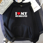 I Love My Girlfriend Boyfriend Print Rudeninis vyri&scaron;kas/moteri&scaron;kas medvilninis gobtuvas Kasdienis negabaritinis megztinis Populiarūs megztiniai unisex drabužiai S