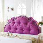 Vienspalvė princesės atlo&scaron;o pagalvė Nuimama juosmens atrama sėdynės pagalvėlė sofai nėrinių kra&scaron;to lova pagalvė svetainei 150x65cm violetinė