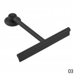 Du&scaron;o valytuvo grandiklis su rankena stiklo valytuvo veidrodžio valiklis su siurbimo taurele vonios kambario silikono valymo įrankis pilka