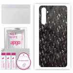 apgo Protective Skin Sticker for the back compatible with Oppo K5, Wrap Film, Foil, Vinyl - Pattern Carbon Black Pixel