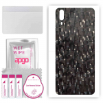 apgo Protective Skin Sticker for the back compatible with vivo V11i, Wrap Film, Foil, Vinyl - Pattern Carbon Black Pixel