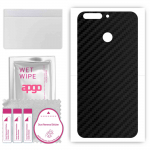 apgo Protective Skin Sticker for the back compatible with Honor 8 Pro Honor V9, Wrap Film, Foil, Vinyl - Pattern Carbon Black
