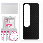 apgo Protective Skin Sticker for the back compatible with Oppo A78 4G, Wrap Film, Foil, Vinyl - Pattern Carbon Black