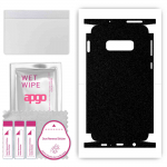 apgo Protective Skin Sticker for the back+sides compatible with Samsung Galaxy S10e, Full Wrap Film, Foil, Vinyl - Pattern Matte Black