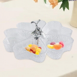 Padalytas serviravimo padėklas Saldainių ir rie&scaron;utų patiekalai Užkandis Besisukanti užkandžių lėk&scaron;tė saldumynams Clear Silver Rabbit