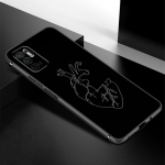 Art Line Face telefono dėklas Xiaomi Redmi Note 7 8 9 10 Lite 11 11E 11T 12 Pro 11S 4G 10T 5G 8T 9S 10S mink&scaron;tas TPU juodas dangtelis Redmi Note 7(Pro)