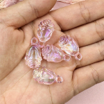 Auk&scaron;tos kokybės akrilas apyrankių, vėrinių gamybai, pasidaryk pats papuo&scaron;alų priedai &scaron;ampano rožės auskarai 13*24mm palaidi karoliukai raktų pakabukas mada 5vnt rožinė